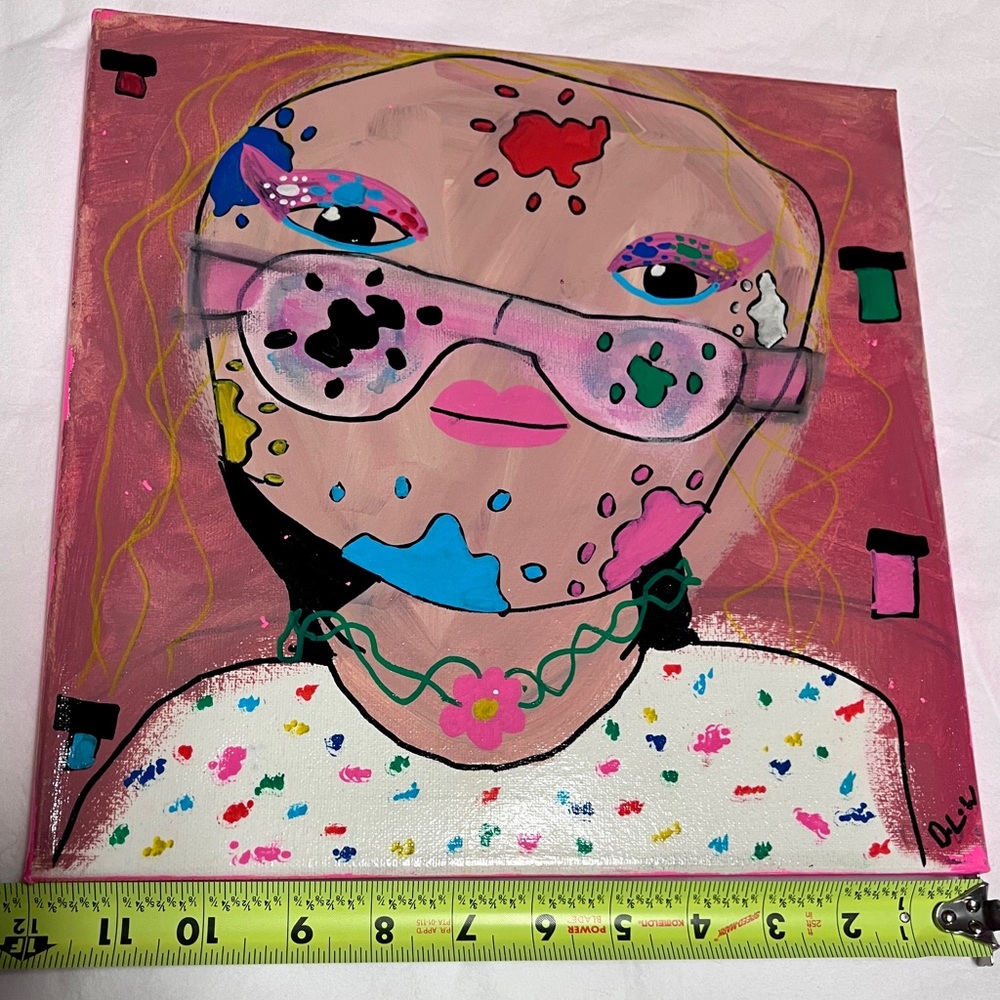 Abstract Paint Splatter Art Piece 🌈💗